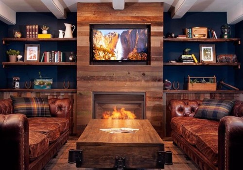 el dorado county lounge with tv and fireplace