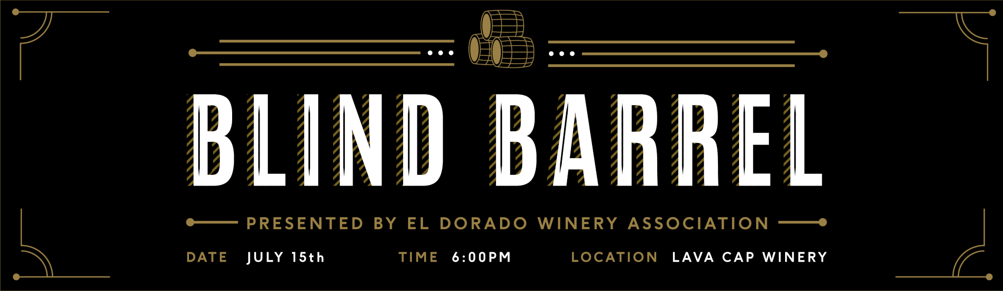 El Dorado Wines Blind Barrel tasting event header