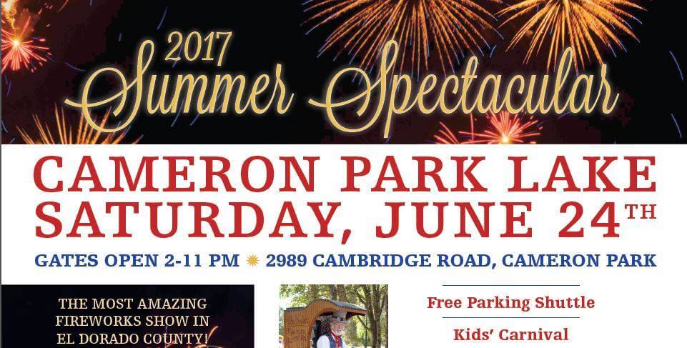 2017 Summer Spectacular at Cameron Park graphic