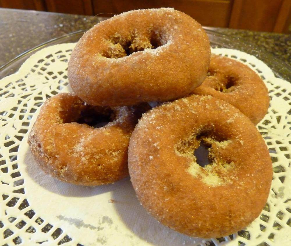 Homemade apple donuts at Rainbow Orchards, El Dorado County