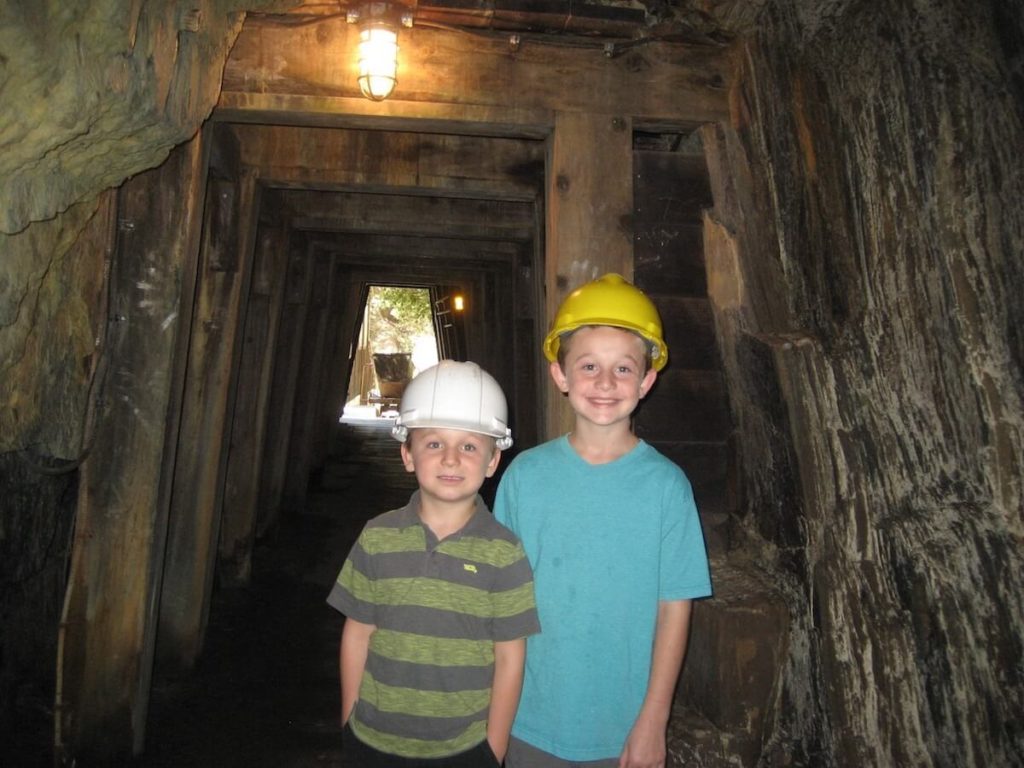 Children in Gold Bug Mine, El Dorado County