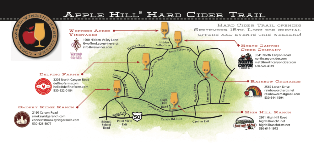 Apple Hill Hard Cider Trail Map 2019