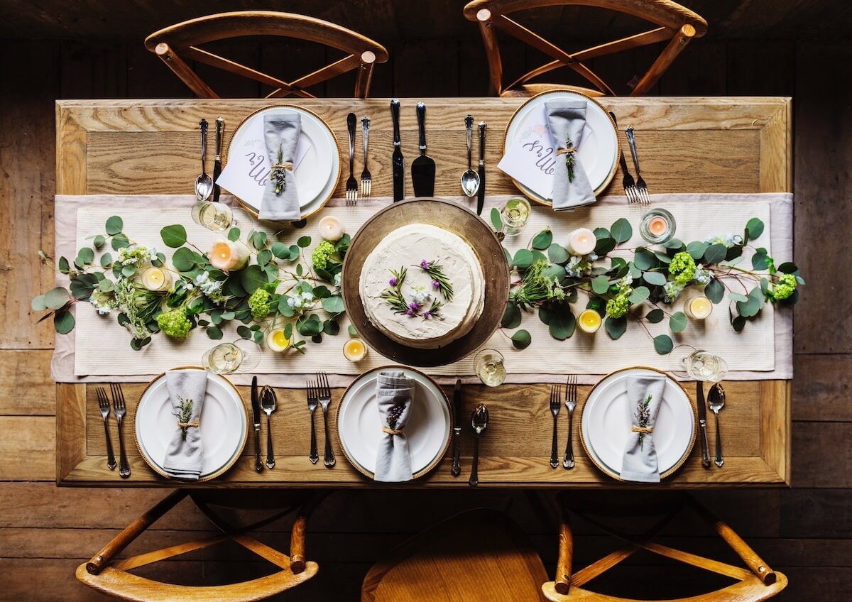 Holiday table from above. Photo: rawpixel