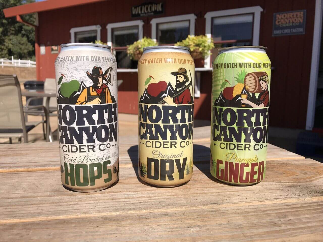 North Canyon cider cans, Apple Hill, El Dorado County