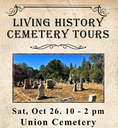 Living Cemetery Tour graphic - Union Cemetery Tour, El Dorado County