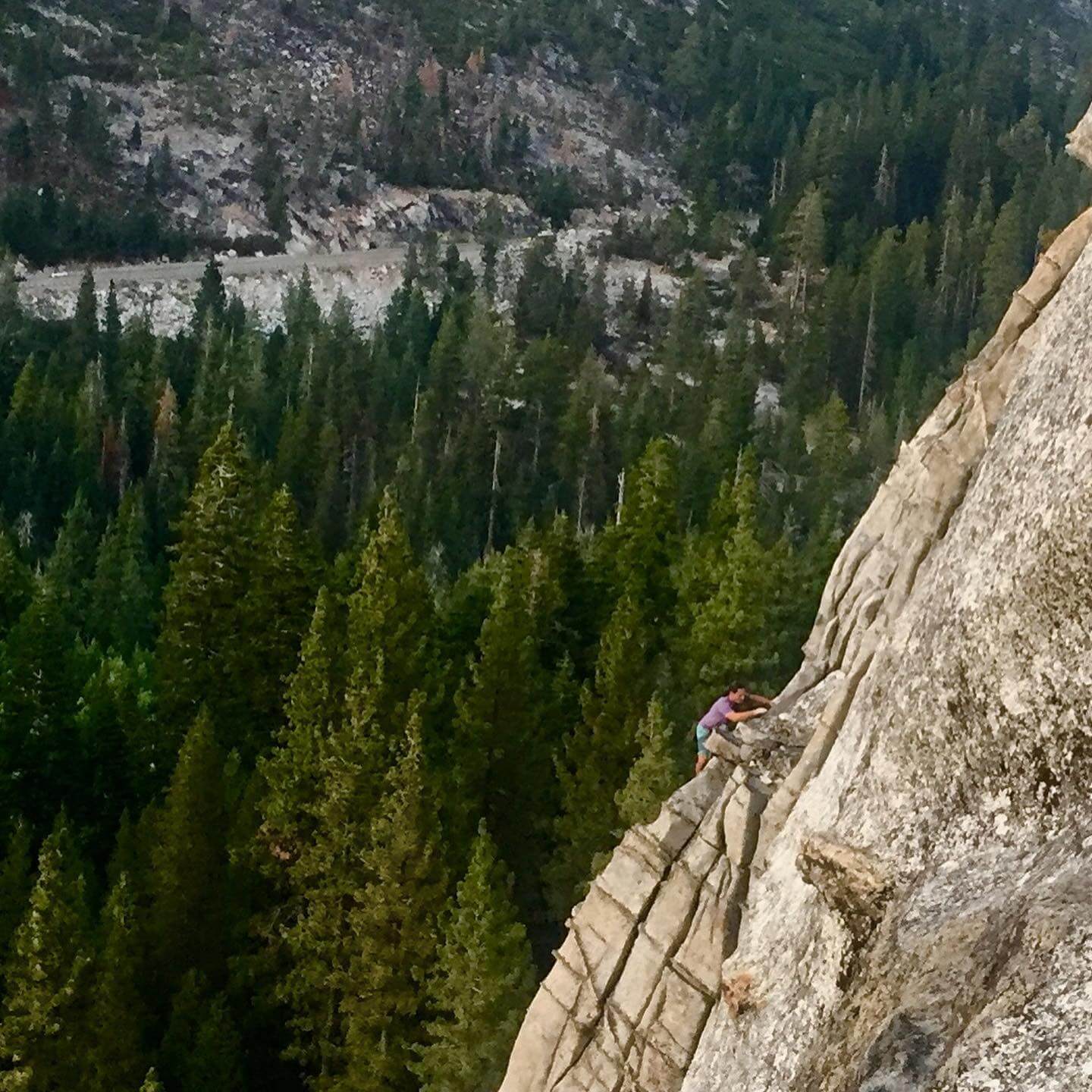 climber at Lover's Leap, El Dorado County